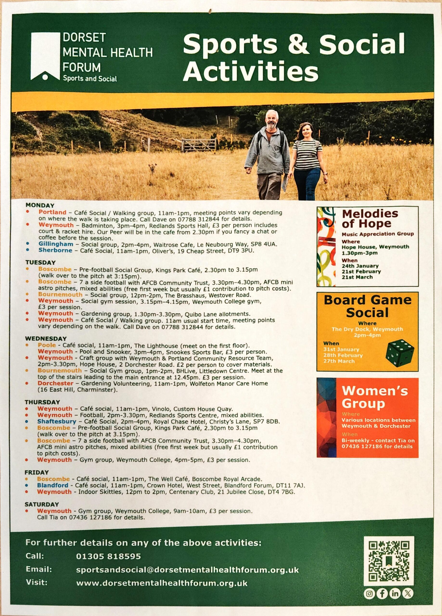 Dorset Mental Health Sports and Social Activities