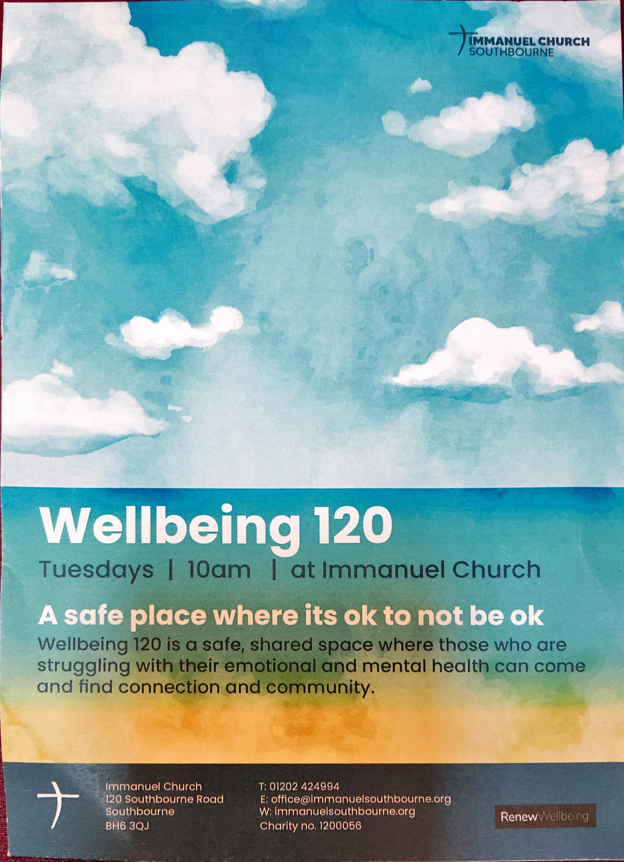 Wellbeing 120: Mental Health Support at Immanuel Church Southbourne
